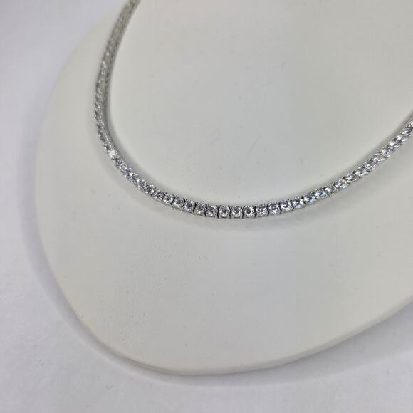 Marchesa Cubic Zirconia Tennis Collar Statement Necklace, 16" NEW - Picture 5 of 13